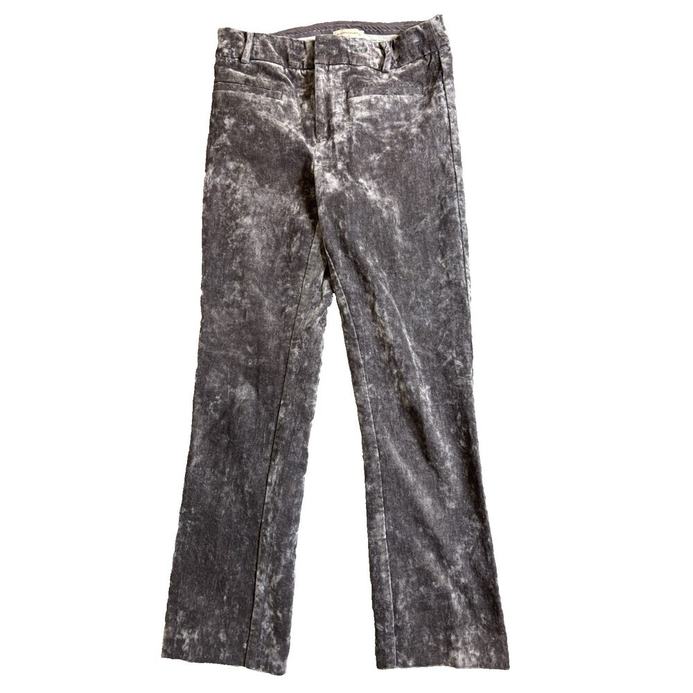THE ESSENTIAL Anthropologie Gray velvet Velour pants Women's Zero 0